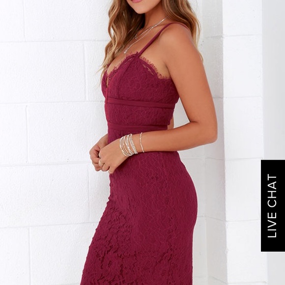 🔥Keepsake Maroon lace dress - Picture 7 of 8
